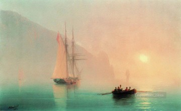 ayu dag en un día brumoso 1853 Romántico Ivan Aivazovsky Ruso Pinturas al óleo